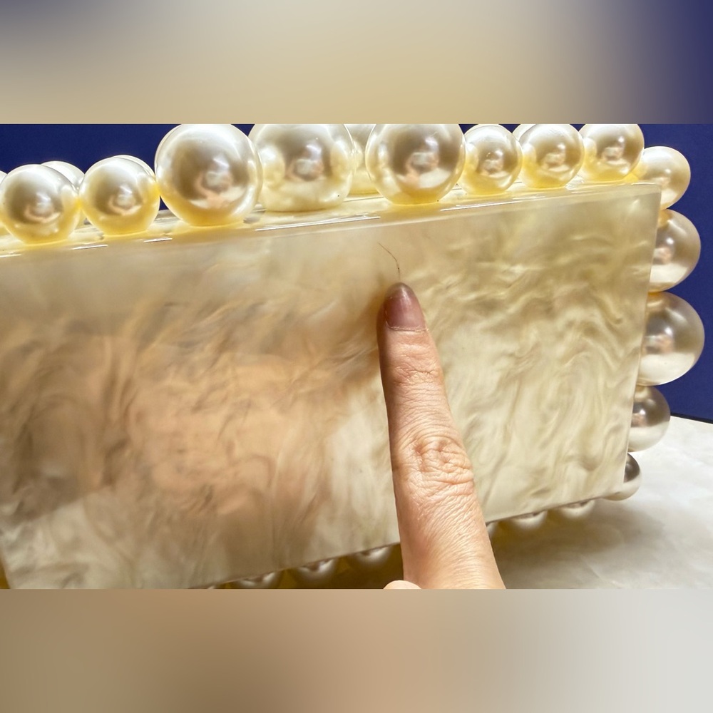 Cult Gaia Eos Pearl Box Clutch - Picture 11 of 16